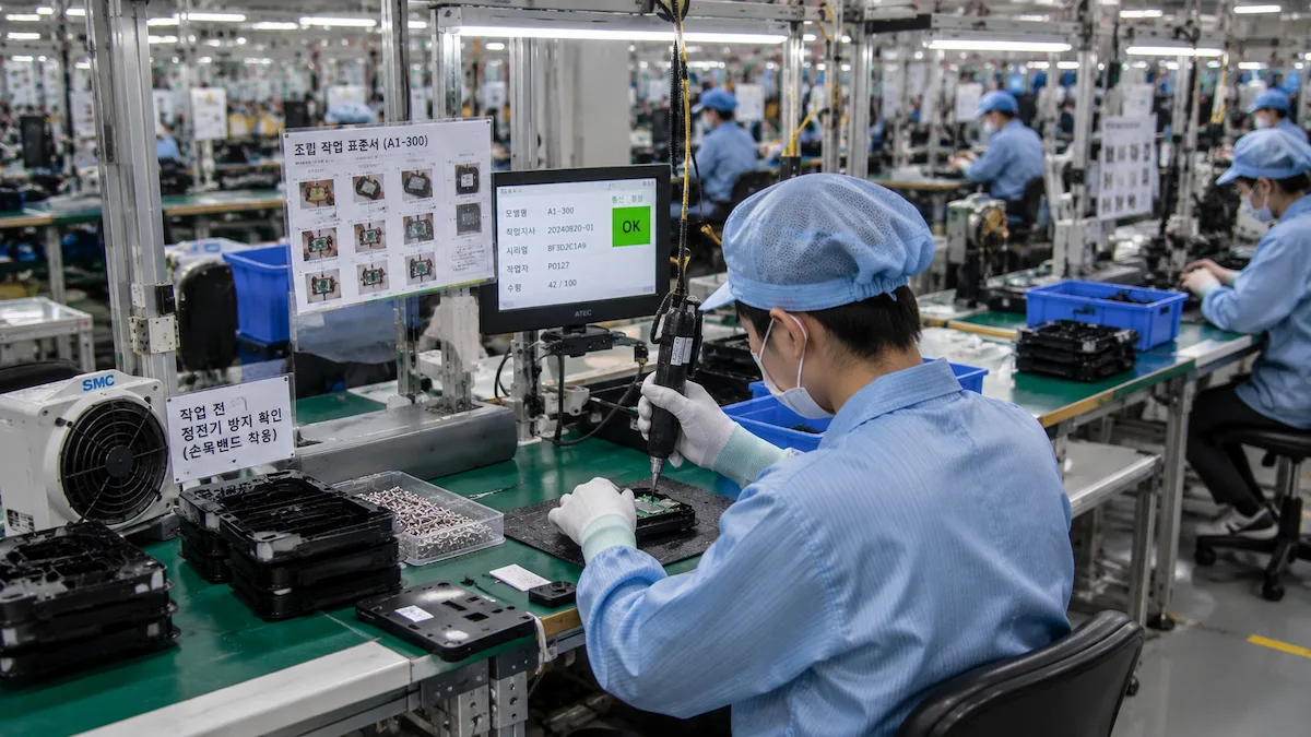 Electronics assembly environment for real-world robotics and Physical AI data production