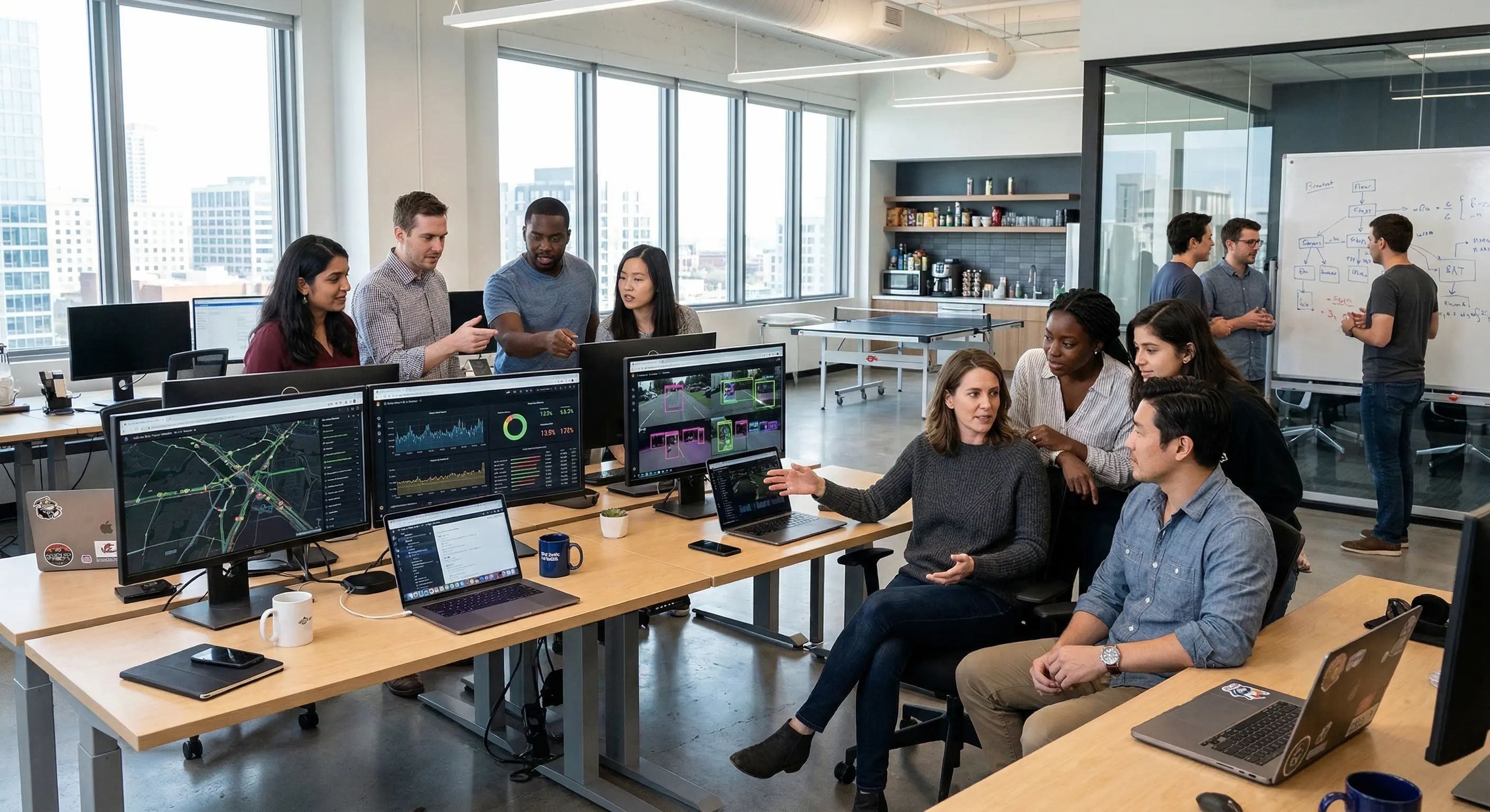 Origindata Lab operations team coordinating urban dataset collection and quality control