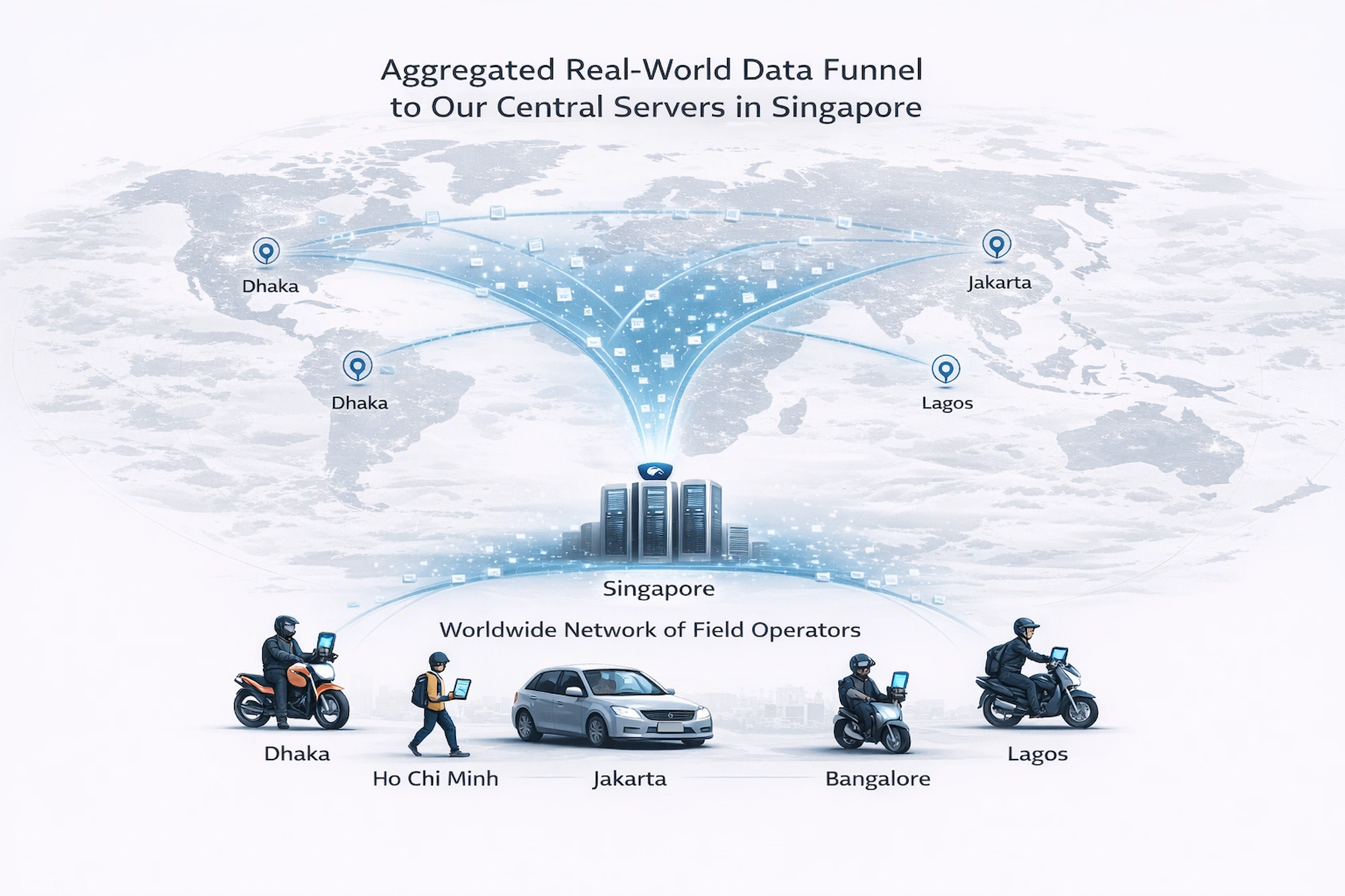 Global data aggregated into centralized Singapore infrastructure for processing, validation, and dataset preparation