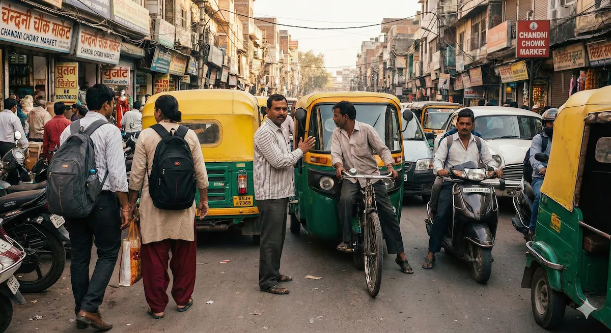 Urban movement scene showing behavior and motion patterns in real-world traffic